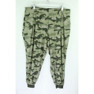 Attitudes by Renee Pants Joggers Camo Green Womens 2X Petite